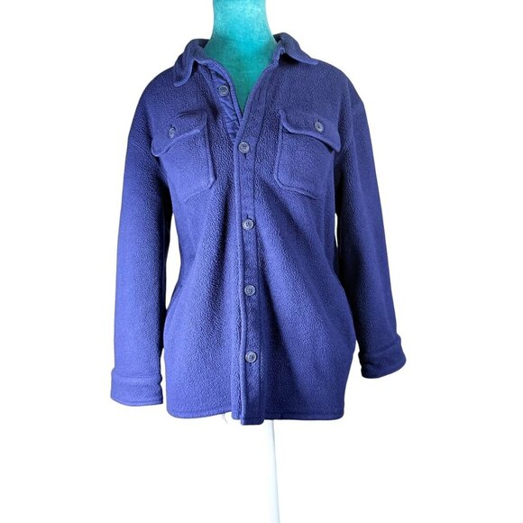 GAP Teen Purple-Blue Fleece Shirt Jacket - Picture 1 of 11